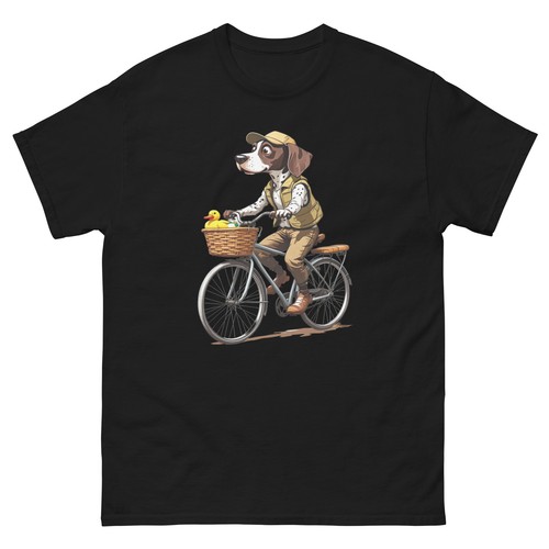 Biking german shorthaired - biking,