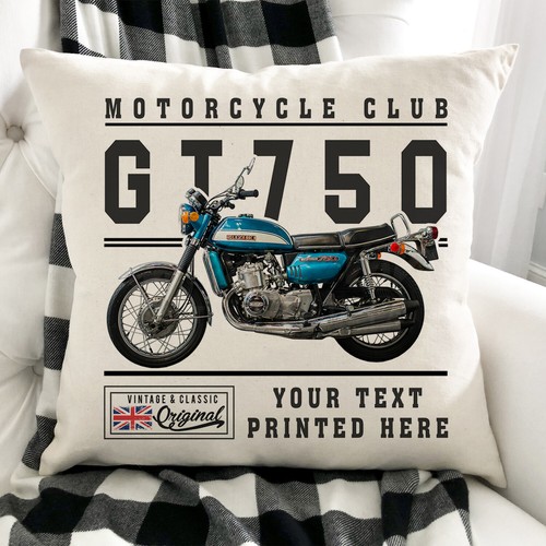 Personalised motorbike cushion - motorbike,