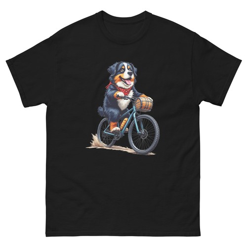 Biking bernese mountain dog - biking,