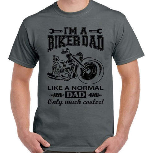 Biker dad shirt mens funny - t-shirt,
