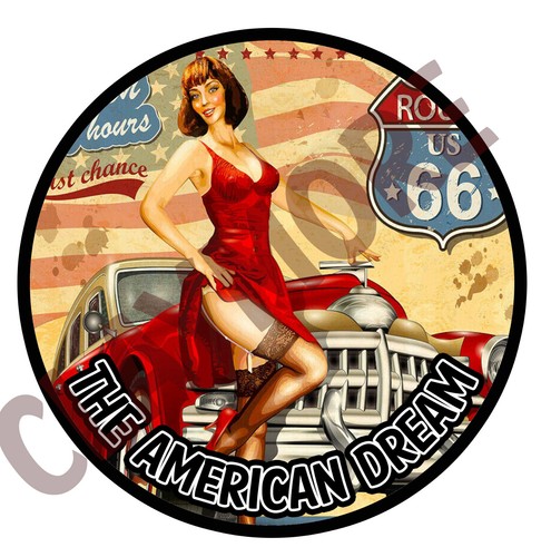 Route america pin girl - 66,