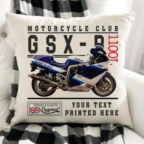 Personalised motorbike cushion - motorbike,