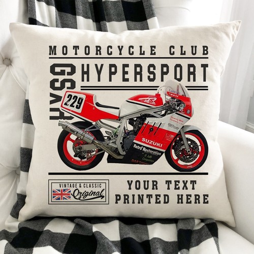 Personalised motorbike cushion - personalised,
