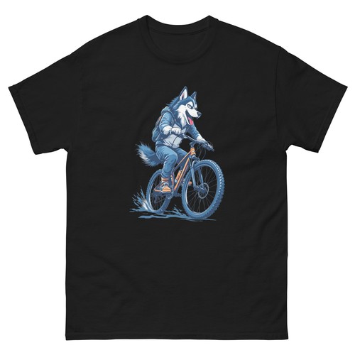 Biking siberian husky - siberian, dog