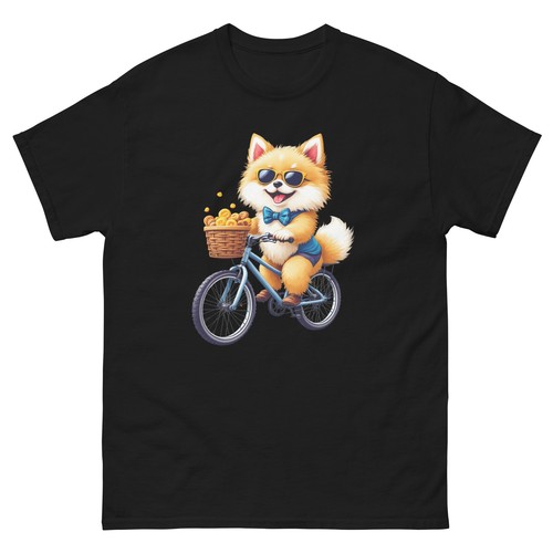 Biking pomerainian dog bike - pomerainian,