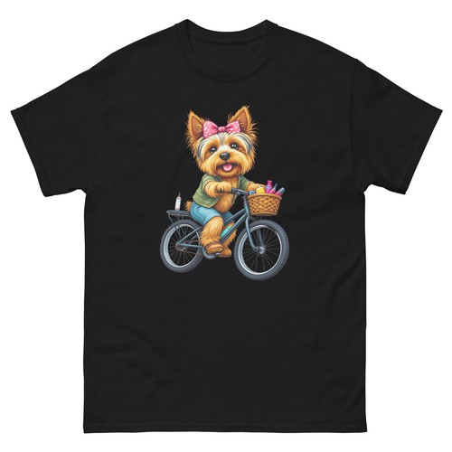 Biking yorkshire terrier dog - terrier,