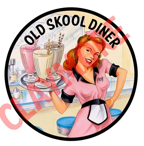 Old skool diner - pin, girl
